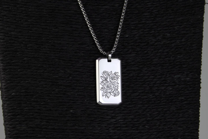 Personalised Jewellery Floral Pendant
