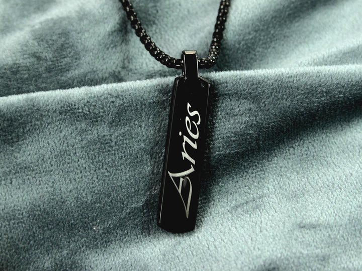 Personalised Zodiac Bar Necklace