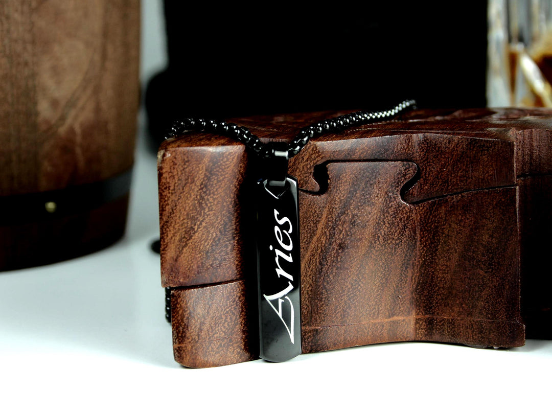 Personalised Zodiac Bar Necklace