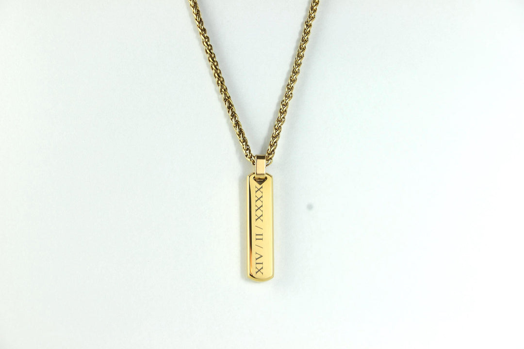 Personalised Roman Numeral Necklace