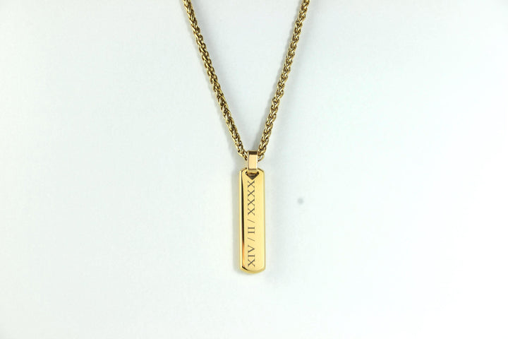 Personalised Roman Numeral Necklace