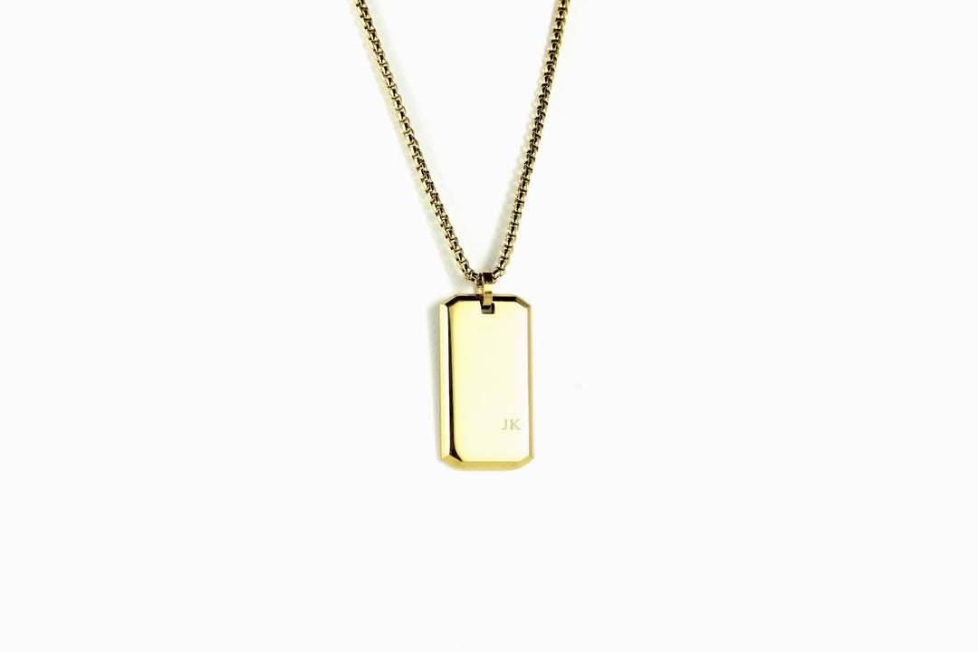 Minimalist Small Initial Bar Necklace