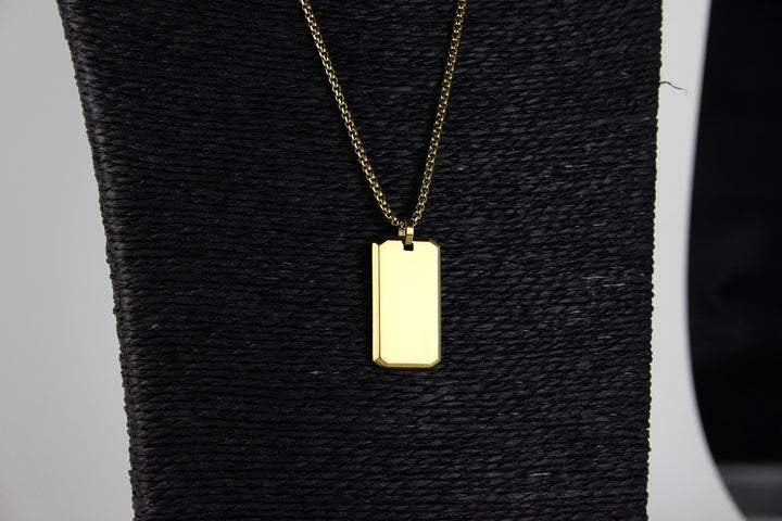 Minimalist Small Initial Bar Necklace
