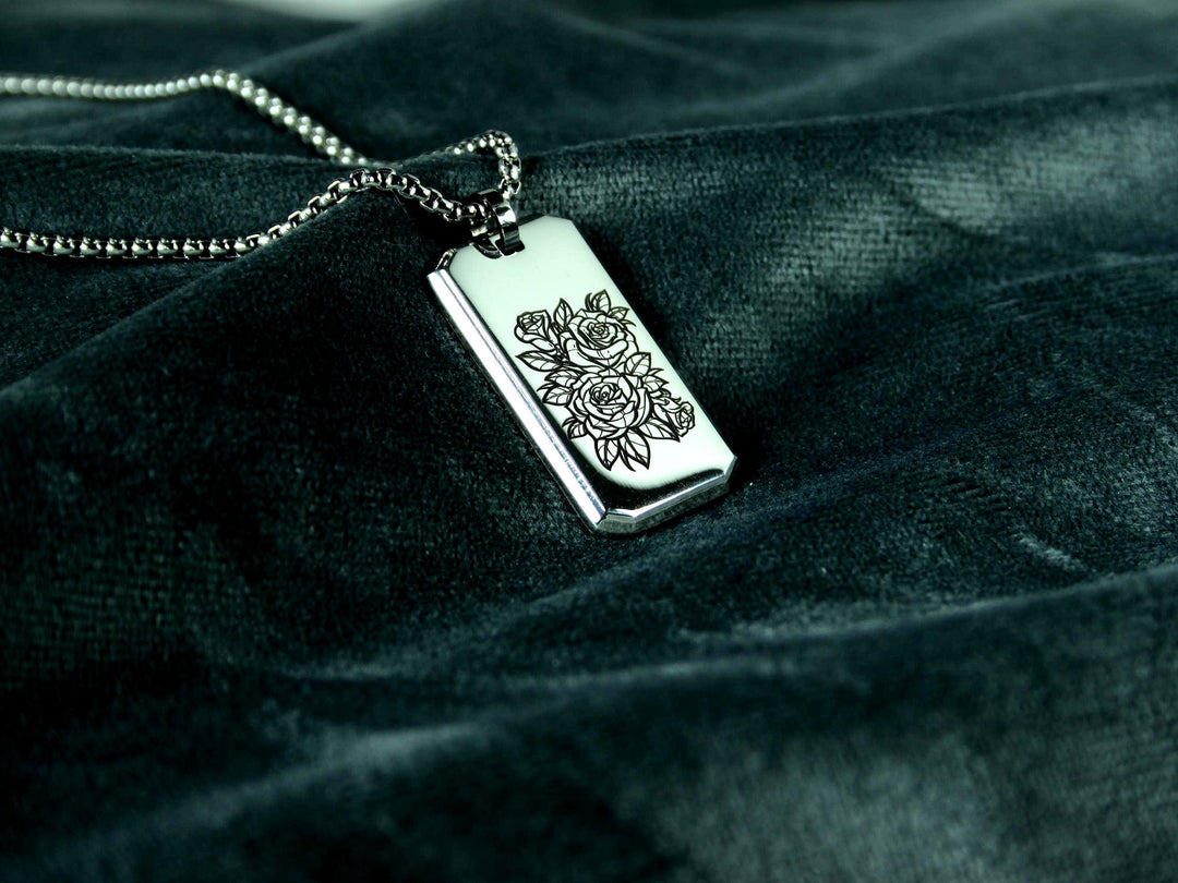Personalised Jewellery Floral Pendant