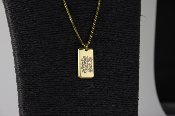 Personalised Jewellery Floral Pendant
