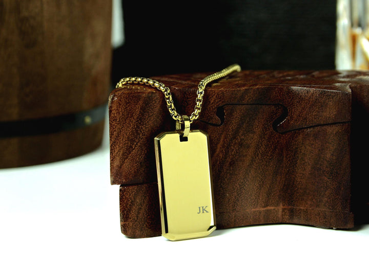Minimalist Small Initial Bar Necklace