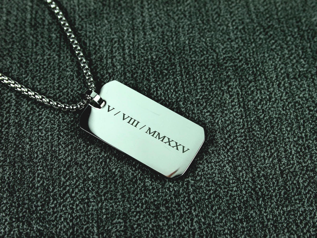 Personalised Roman Numeral Necklace