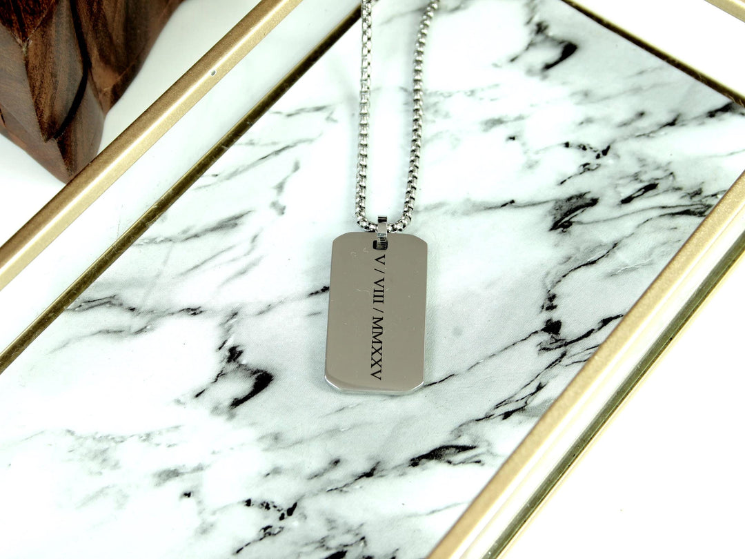 Personalised Roman Numeral Necklace