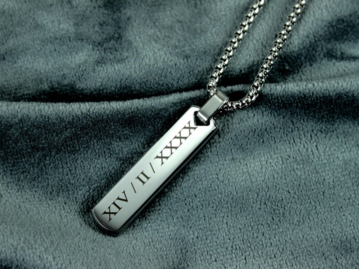 Personalised Roman Numeral Necklace