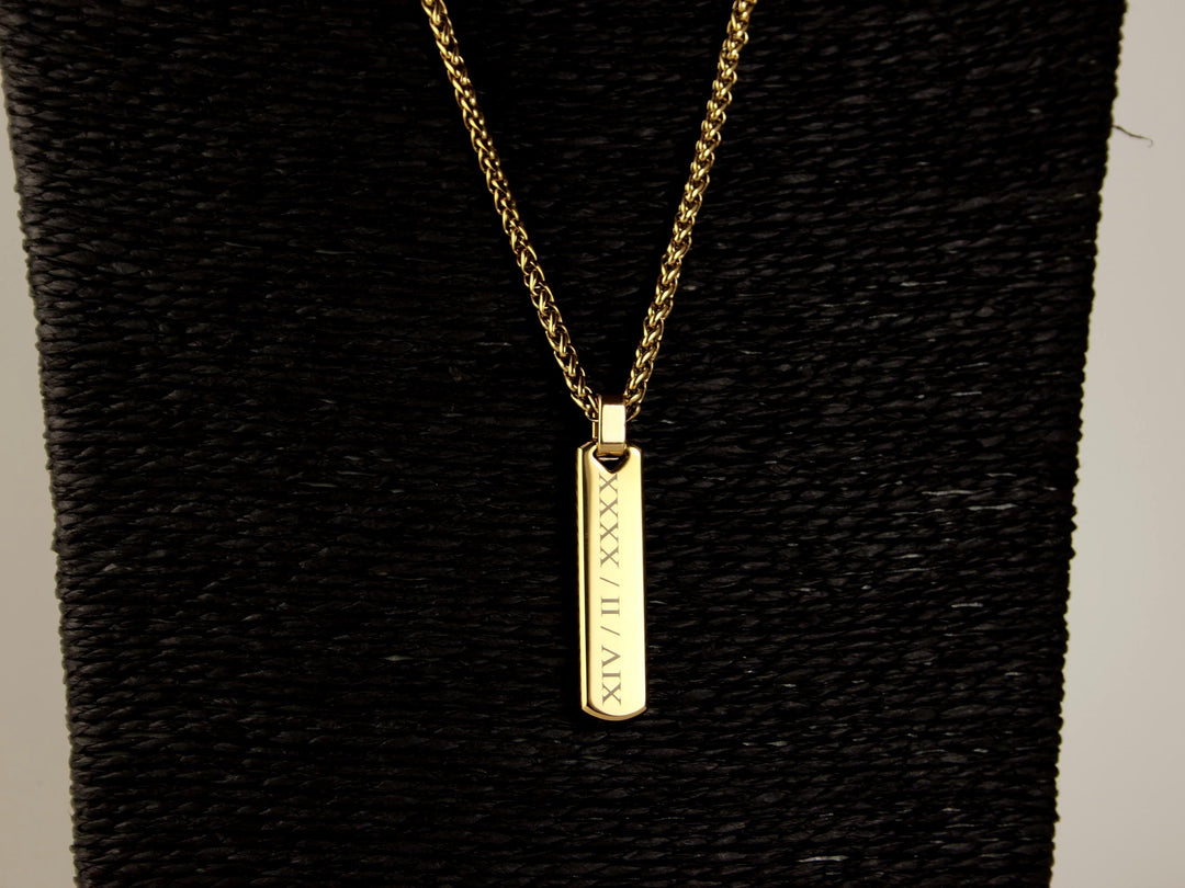 Gold Roman Numerals Necklace