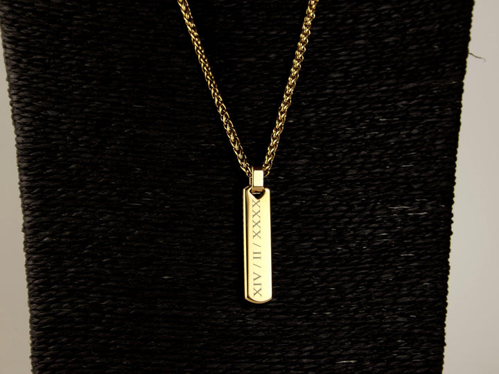 Gold Roman Numerals Necklace