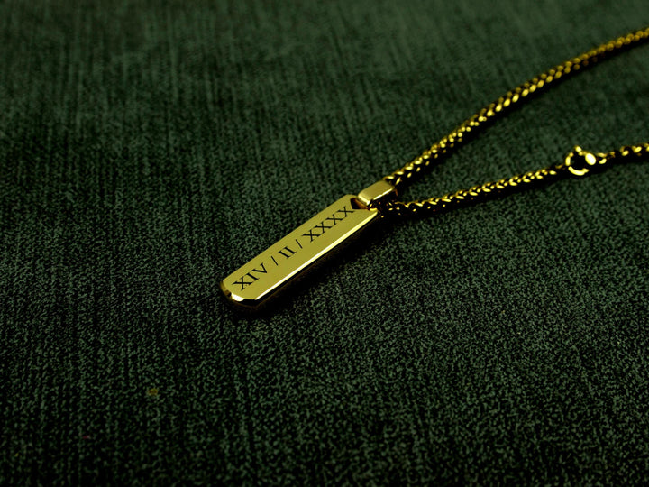 Gold Roman Numerals Necklace