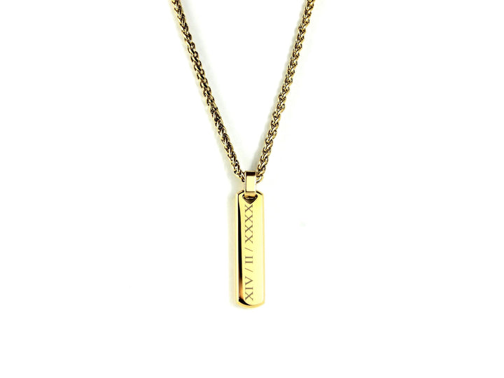 Gold Roman Numerals Necklace