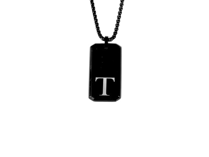 Black Initials Necklace