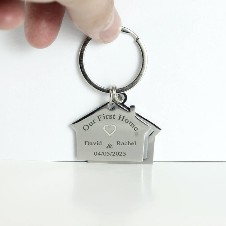 Personalised Double House Keychain