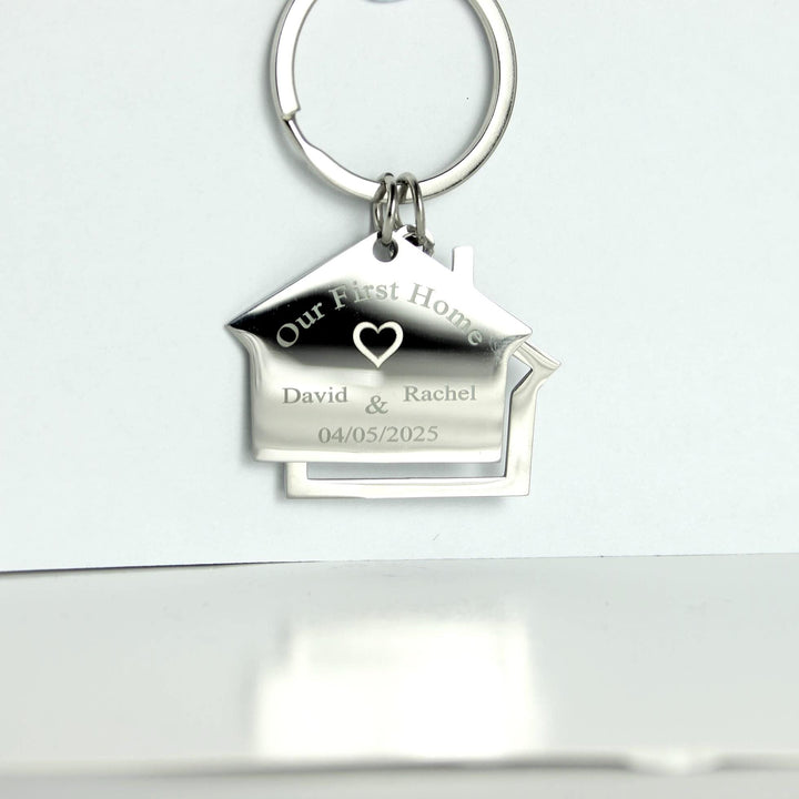 Personalised Double House Keychain