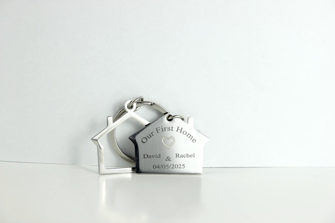 Personalised Double House Keychain