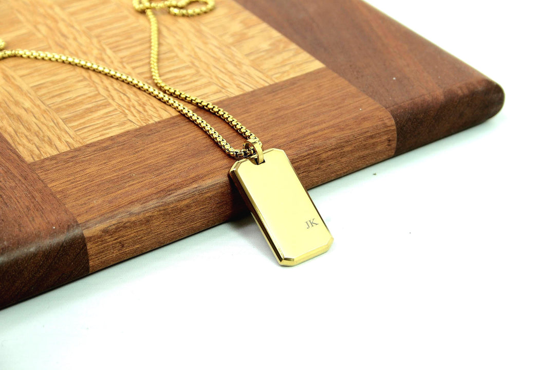 Minimalist Small Initial Bar Necklace