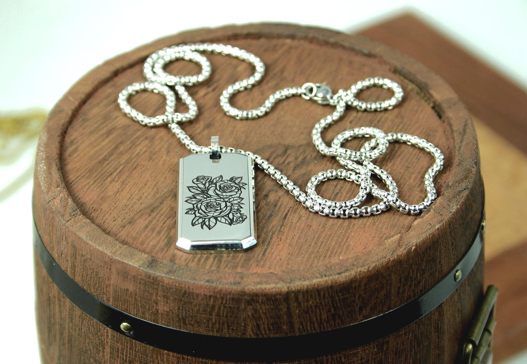 Personalised Jewellery Floral Pendant