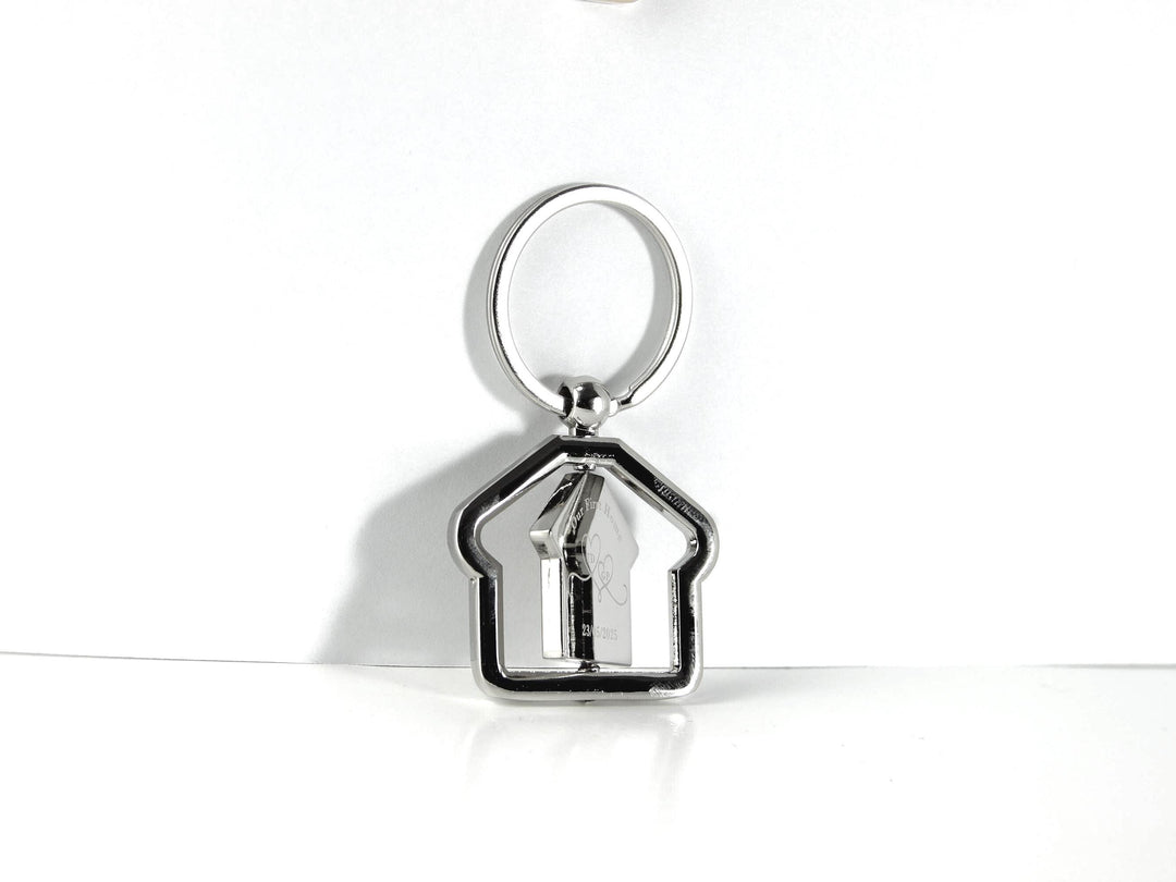 Rotating Personalised New Home Keyring
