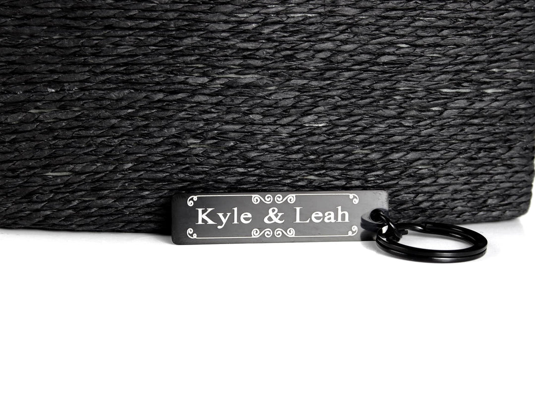 Couples Name Tag Keyring