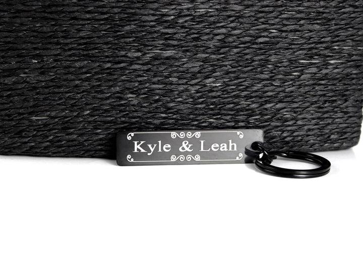 Couples Name Tag Keyring