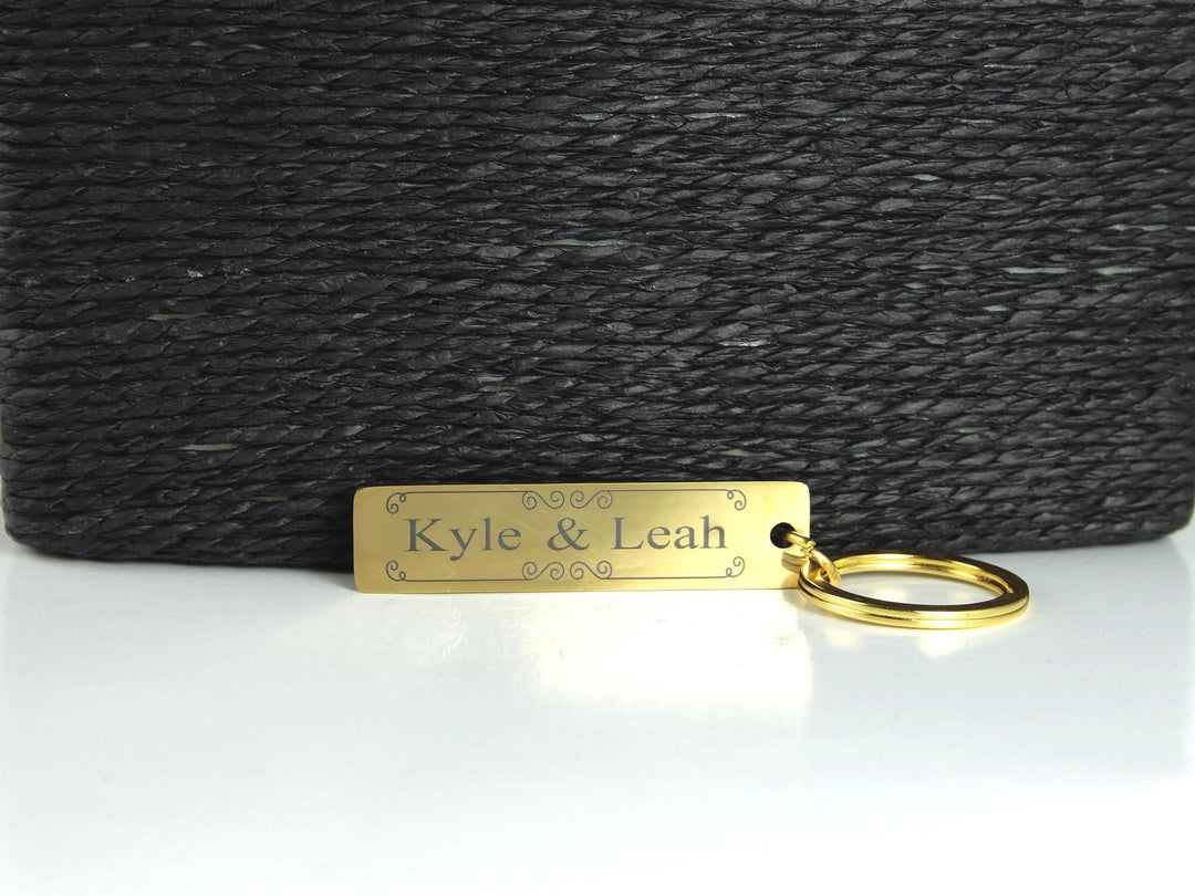 Couples Name Tag Keyring