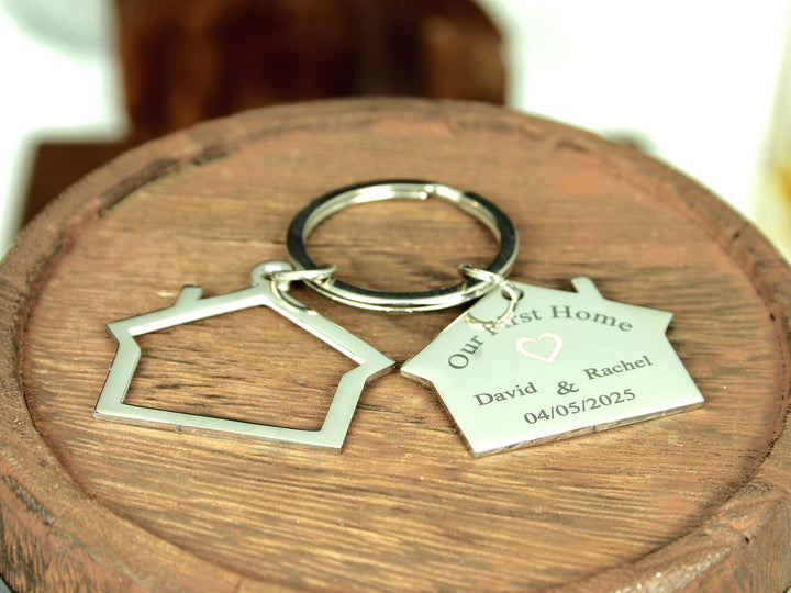 Personalised Double House Keychain