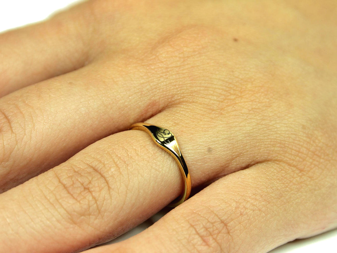 18k Gold Plated Initial Ring