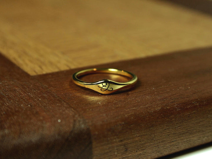 18k Gold Plated Initial Ring