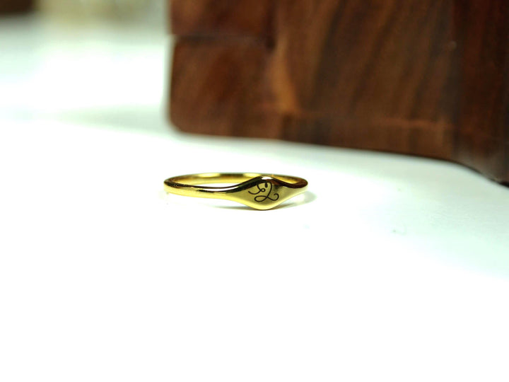 18k Gold Plated Initial Ring