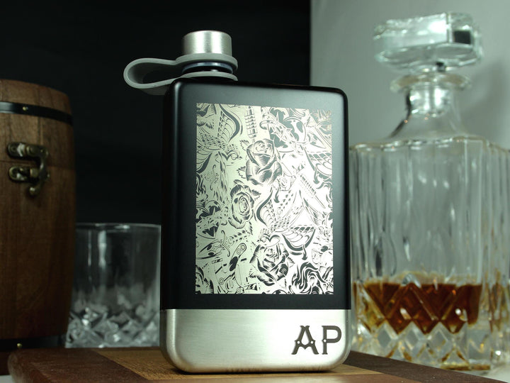 Tattoo Design Personalised Whiskey Flask