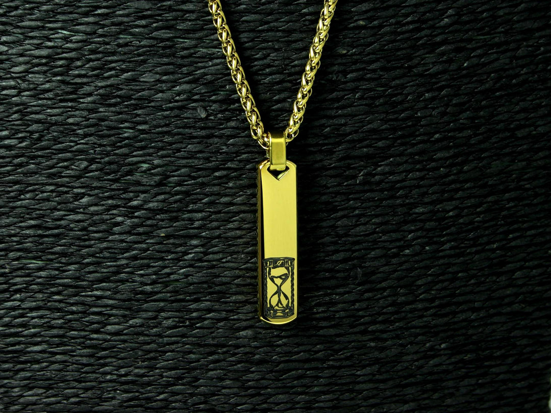 Personalised Bar Pendant, Tattoo Print Design
