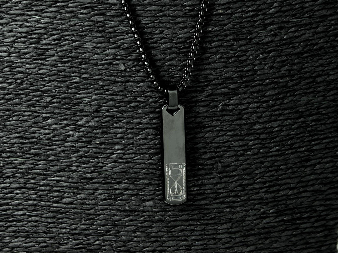 Personalised Bar Pendant, Tattoo Print Design