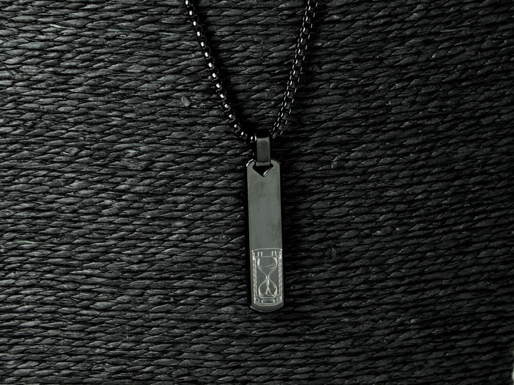 Personalised Bar Pendant, Tattoo Print Design