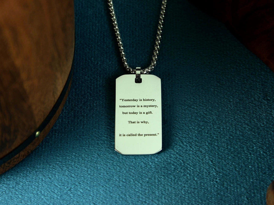 Silver Motivational Quote Necklace