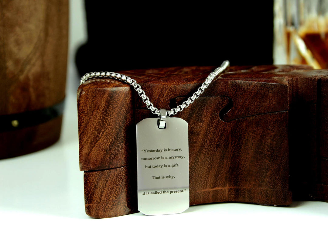 Silver Motivational Quote Necklace