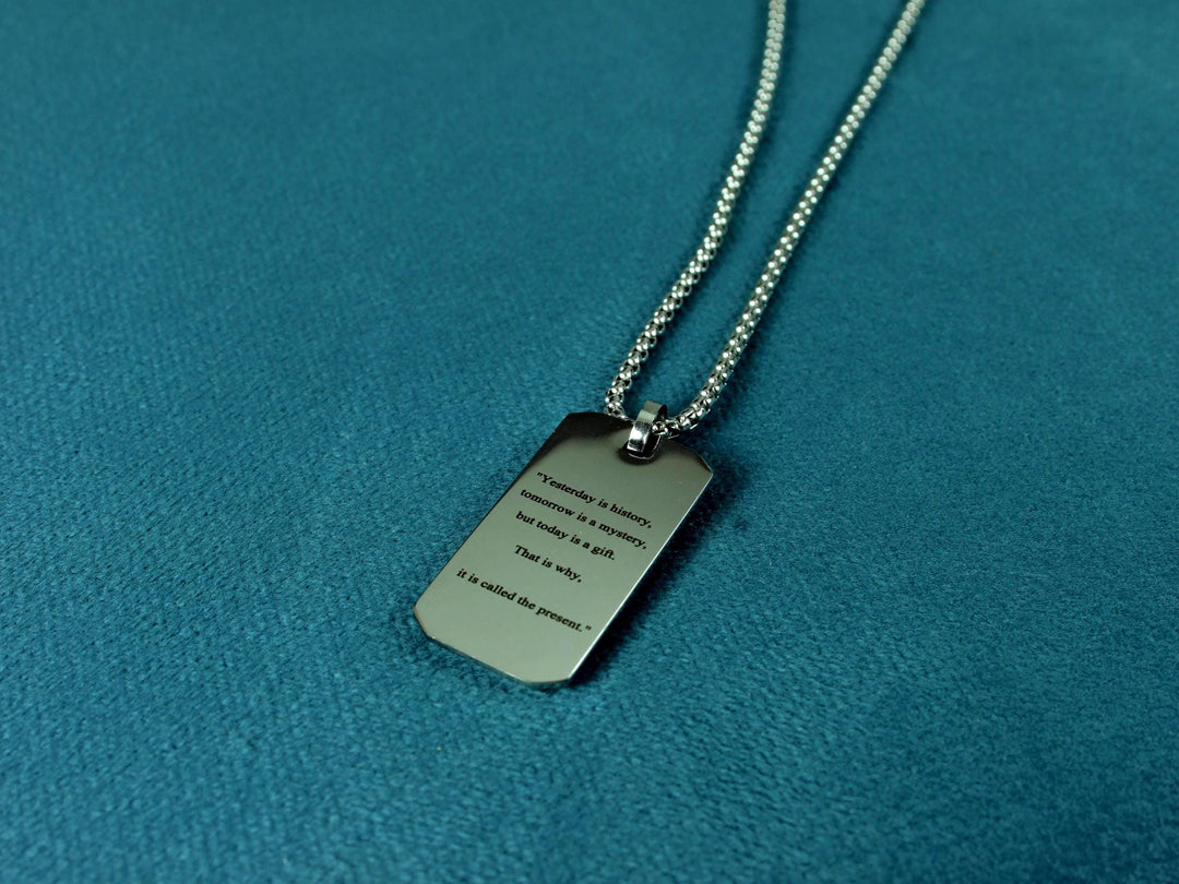 Silver Motivational Quote Necklace
