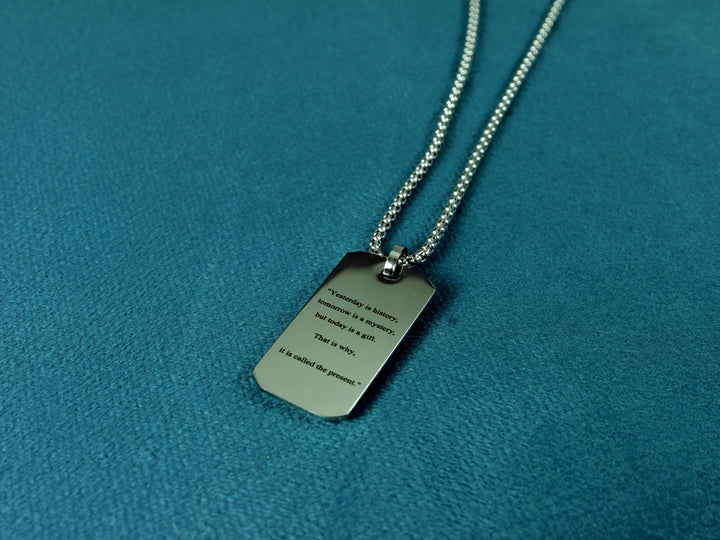 Silver Motivational Quote Necklace