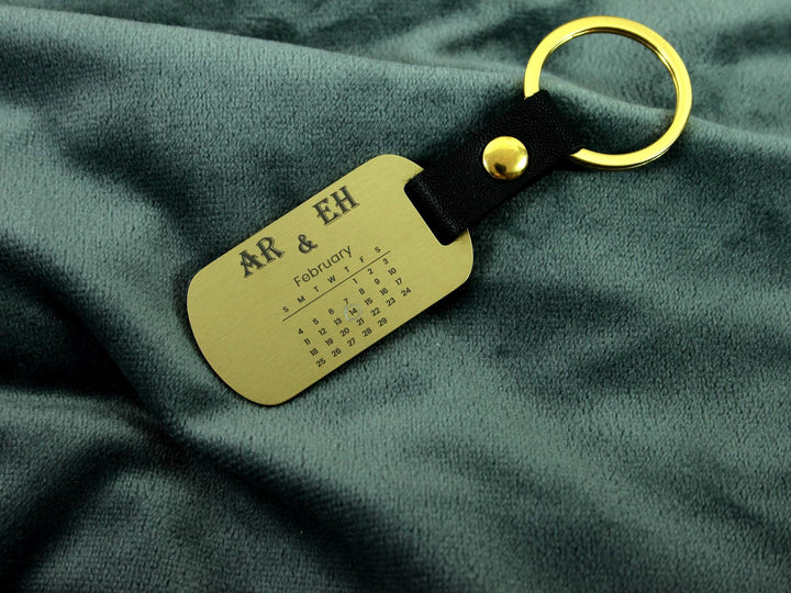 Calendar Gold Dog Tag- Personalised