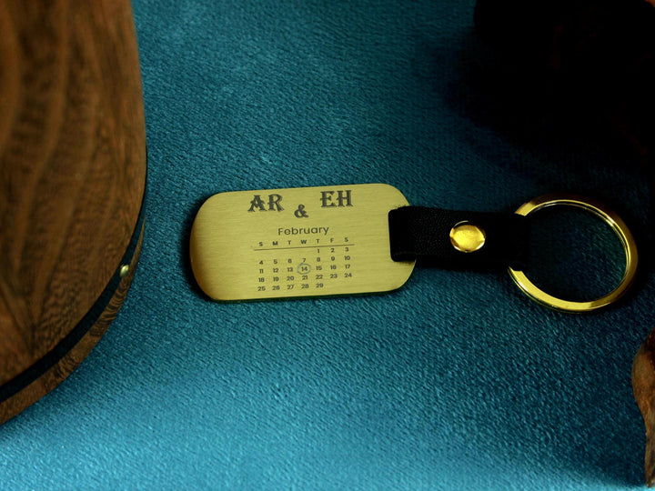 Calendar Gold Dog Tag- Personalised