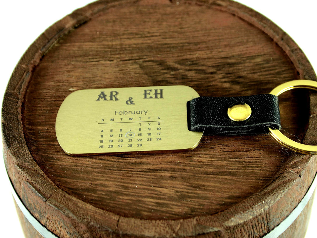 Calendar Gold Dog Tag- Personalised