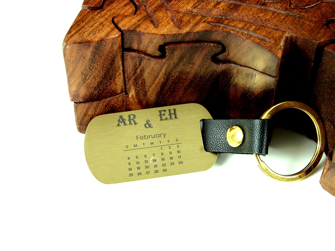 Calendar Gold Dog Tag- Personalised