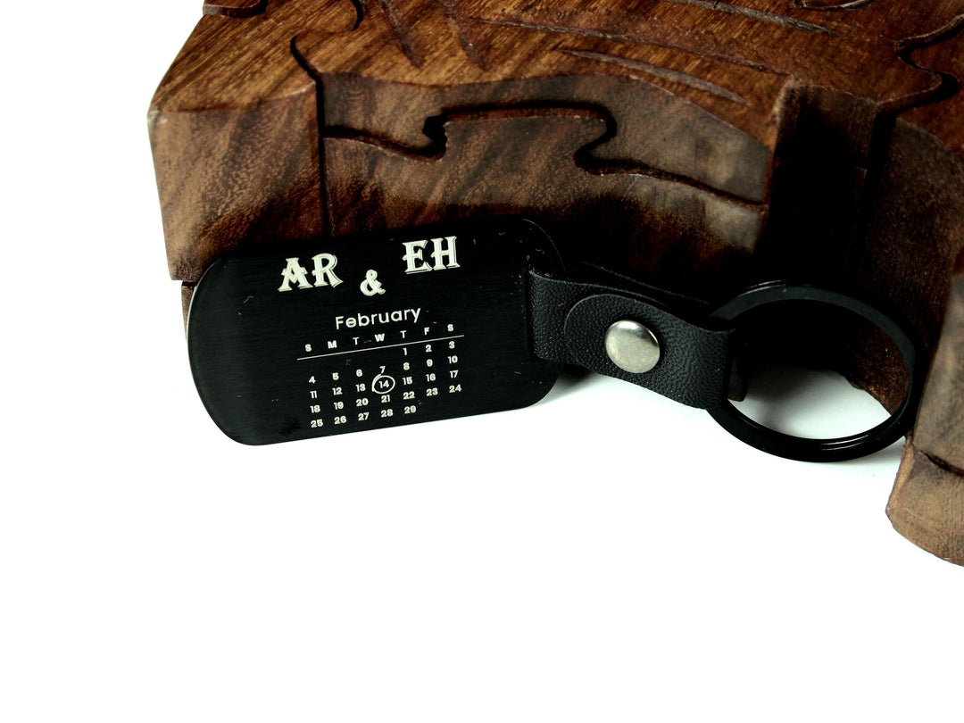Black Dog Tag Personalised Calendar