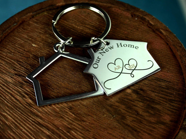 Personalised Double House Keychain
