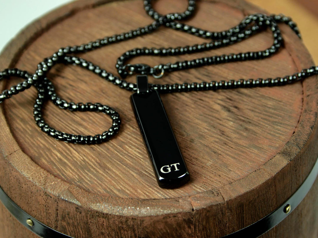 Custom Initial Bar Necklace