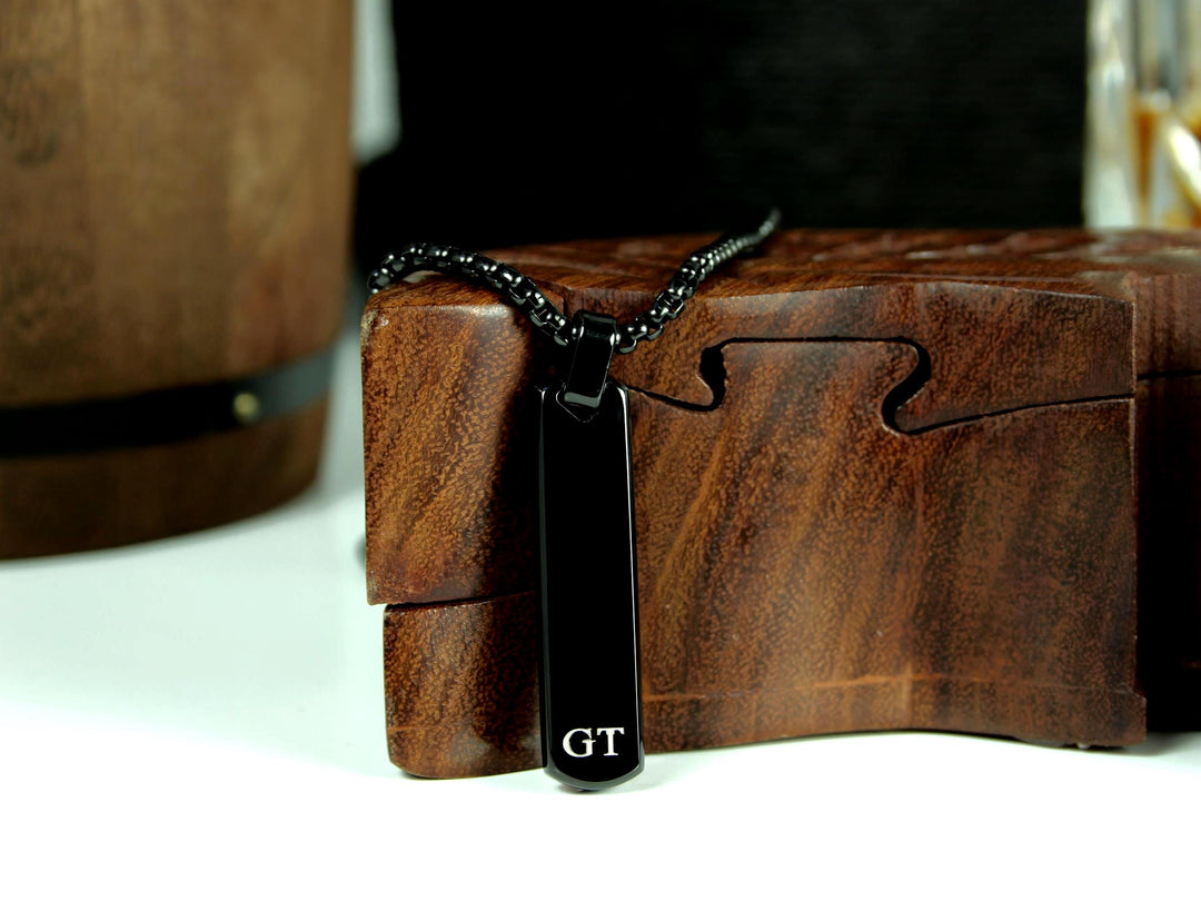 Custom Initial Bar Necklace