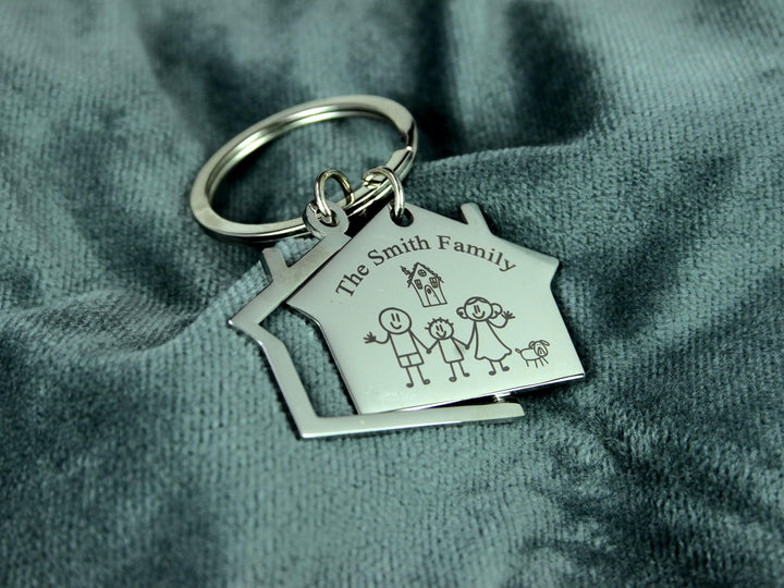 Personalised Double House Keychain