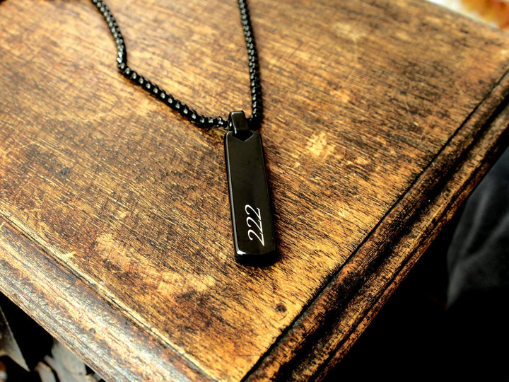 Angel Numbers Bar Necklace