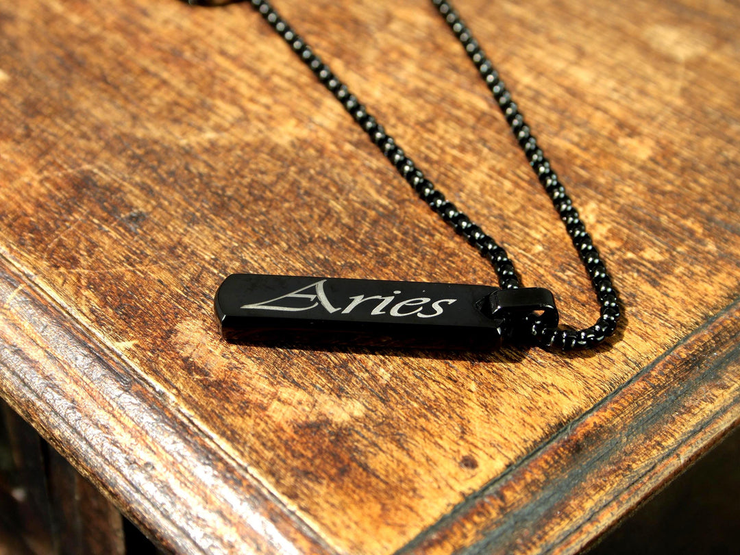 Personalised Zodiac Star Sign Bar Necklace